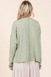 Mittoshop Mineral Wash Star Patch Long Sleeve T-Shirt OutfitFlow